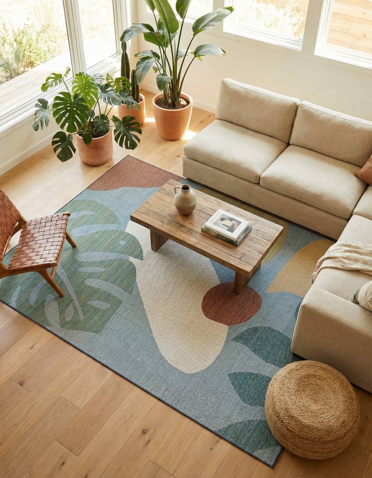 Detail image of  9' x 12'  Washable Baja Indoor / Outdoor Rug