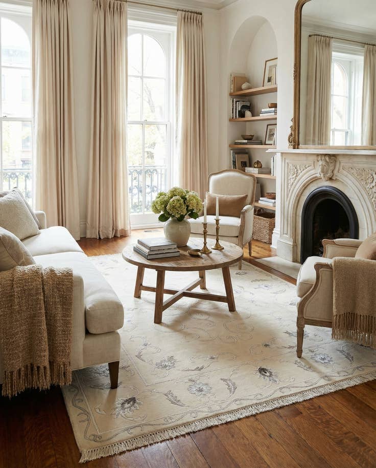 Detail image of 4' 9 x 6' 7 Hand Knotted Darya Rug