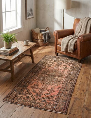 3' 3 x 6' 1 Hand Knotted Ultra Vintage Persian Wool Rug