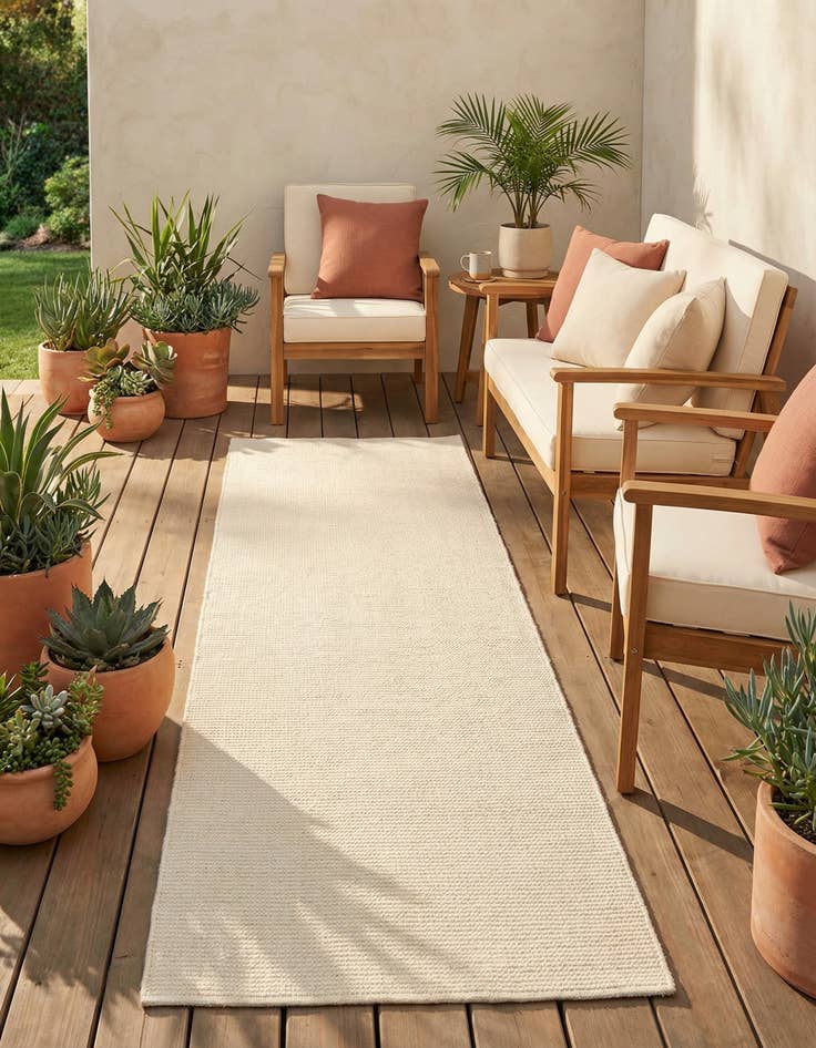 Detail image of 2' 7 x 10' Easy-Clean Jill Zarin Palm Springs Indoor / Outdoor Runner Rug