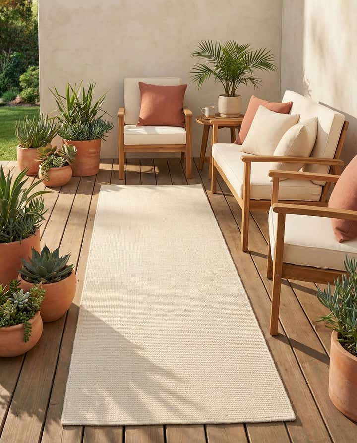 2' 7 x 10' Easy-Clean Jill Zarin Palm Springs Indoor / Outdoor Runner Rug
