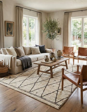 5' 2 x 7' Hand Knotted Moroccan Wool Rug