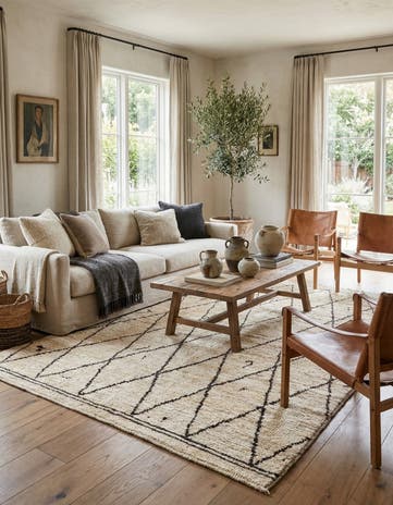 5' 2 x 7' Hand Knotted Moroccan Wool Rug