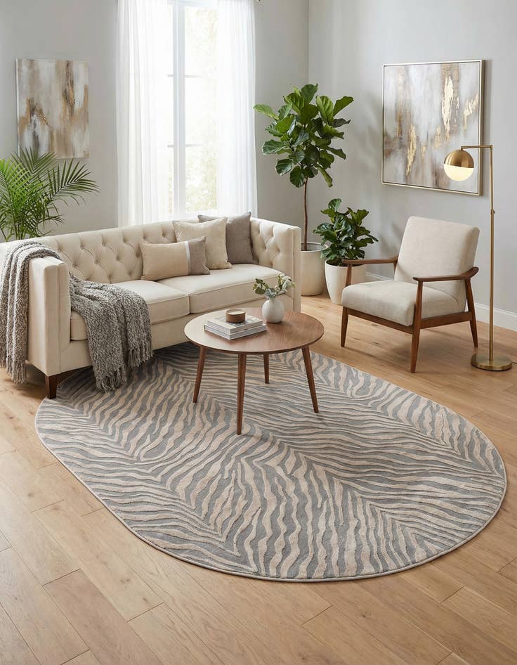 Detail image of  5' 3 x 8' Finsbury Oval Rug