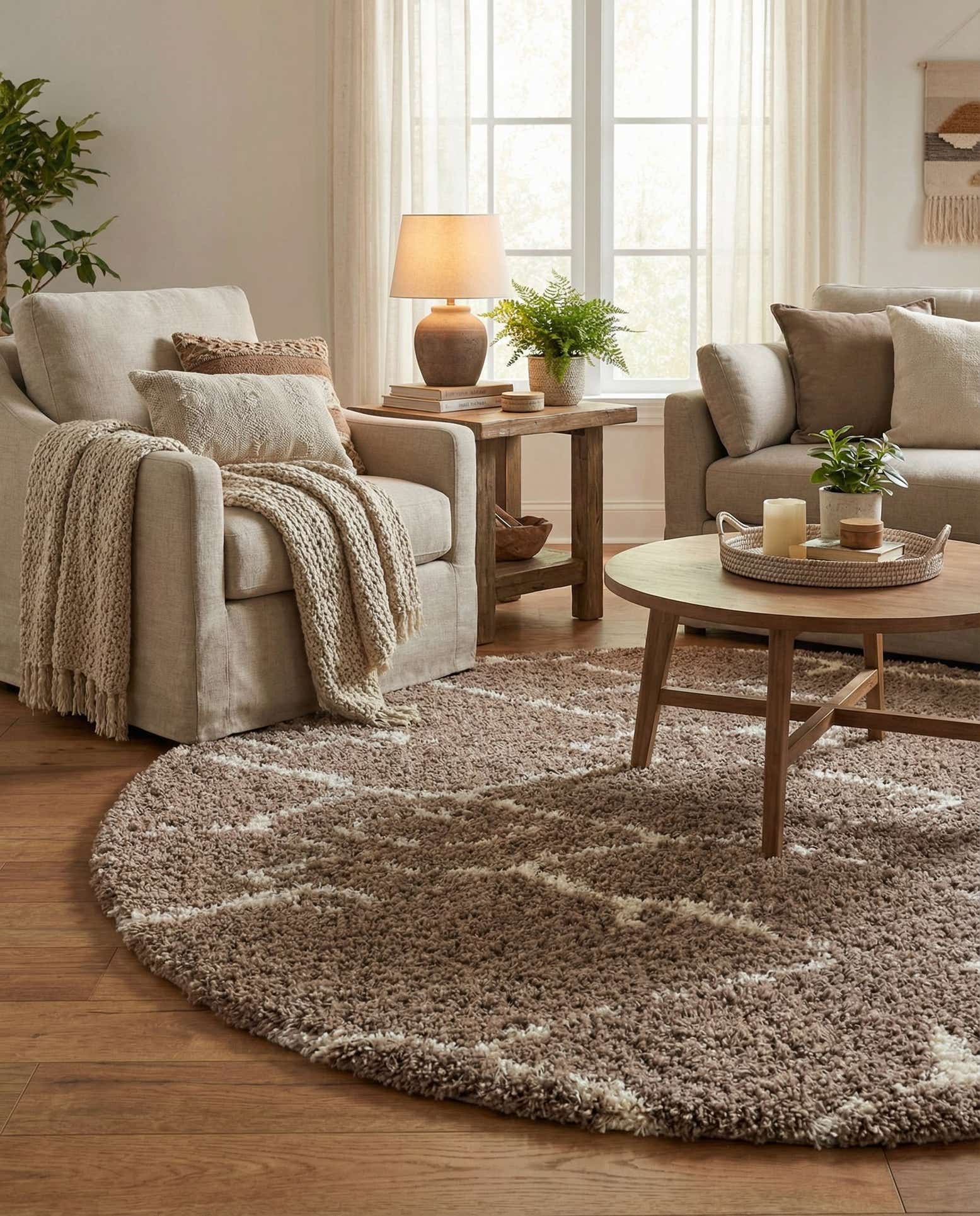8' x 8' Infinity Shag Round Rug