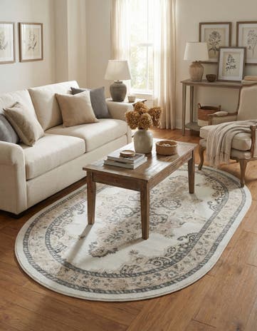 Ivory Parker Oval Rug