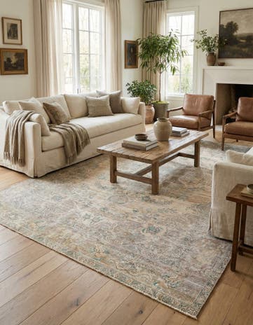 6' 5 x 9' 8 Hand Knotted Ultra Vintage Persian Wool Rug