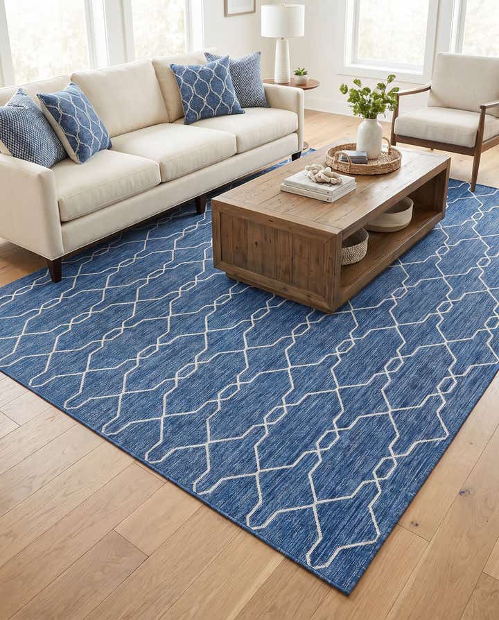 7' 10 x 11' Easy-Clean Trellis Indoor / Outdoor Rug