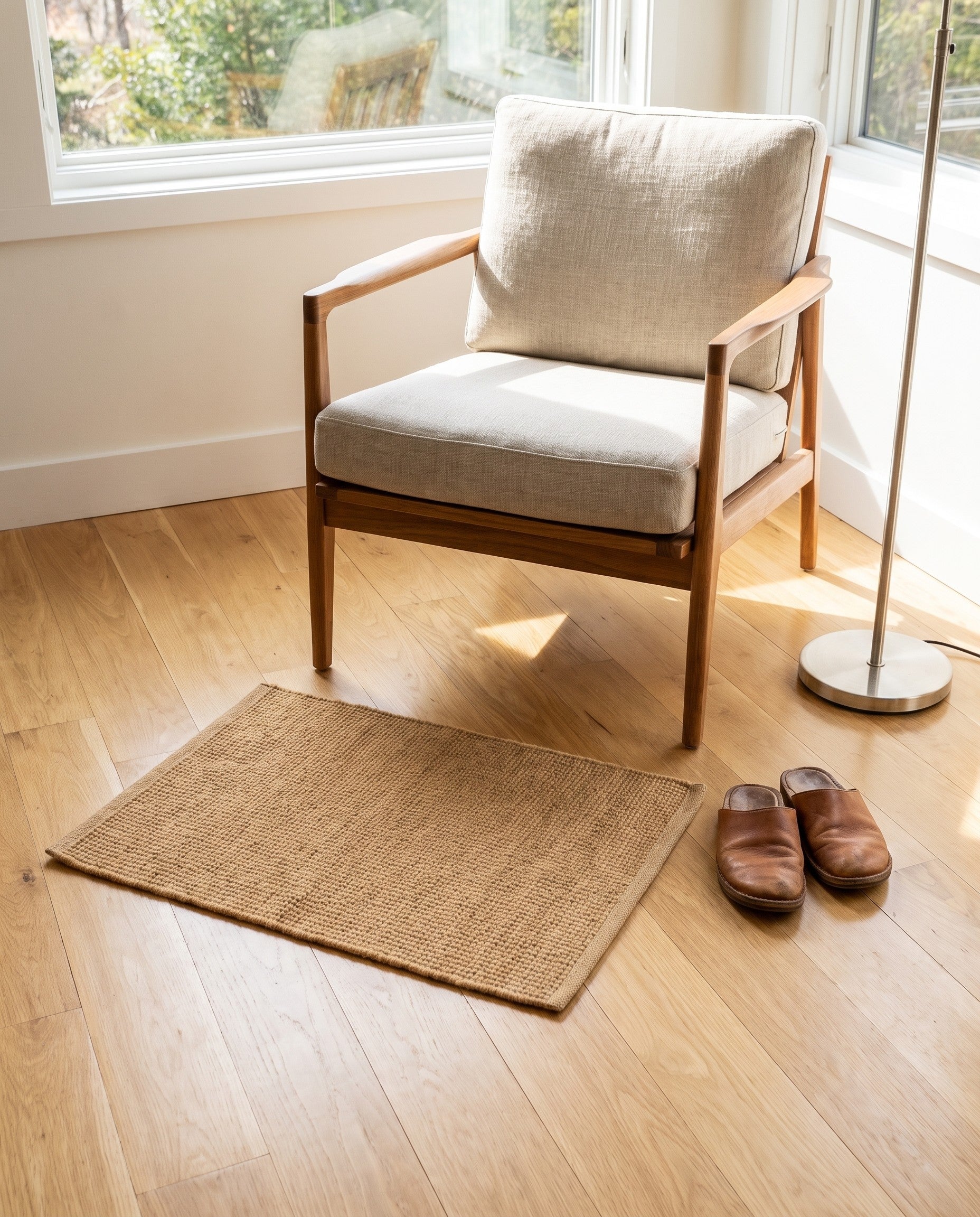 2' 4 x 2' 6 Hand Woven Pillow Wool Runner Rug