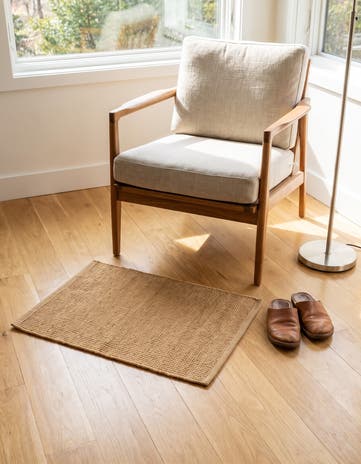 2' 4 x 2' 6 Hand Woven Pillow Wool Runner Rug