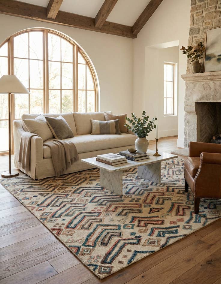 Detail image of 9' x 12' 9  Hand Knotted Darya Wool Rug