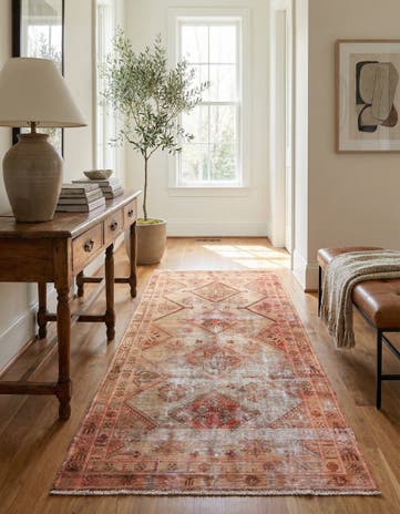 4' x 8' 2 Hand Knotted Ultra Vintage Persian Wool Runner Rug