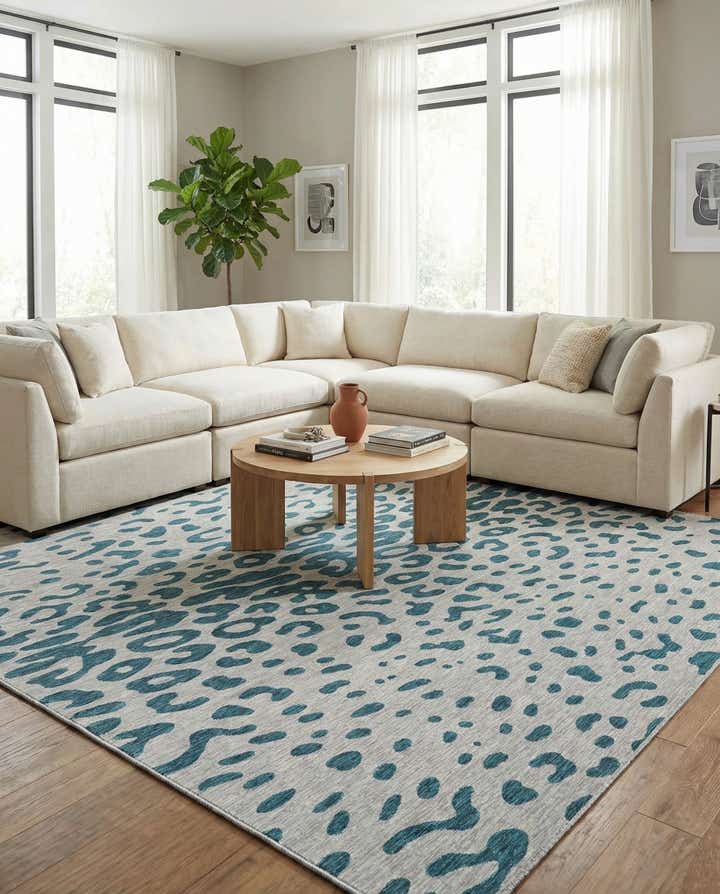 13' x 13' Easy-Clean Safari Indoor / Outdoor Square Rug
