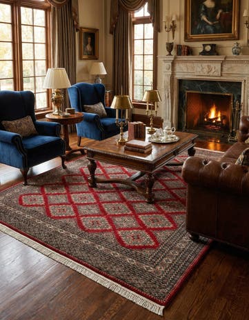 8' x 9' 10 Hand Knotted Lahour Oriental Rug