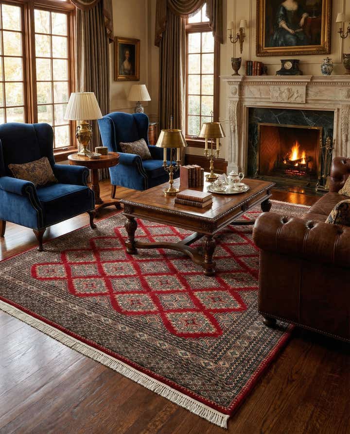 8' x 9' 10 Hand Knotted Lahour Oriental Rug