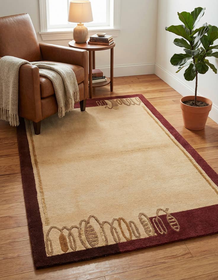 Detail image of 2' 10 x 4' 9  Hand Knotted Darya Wool Rug