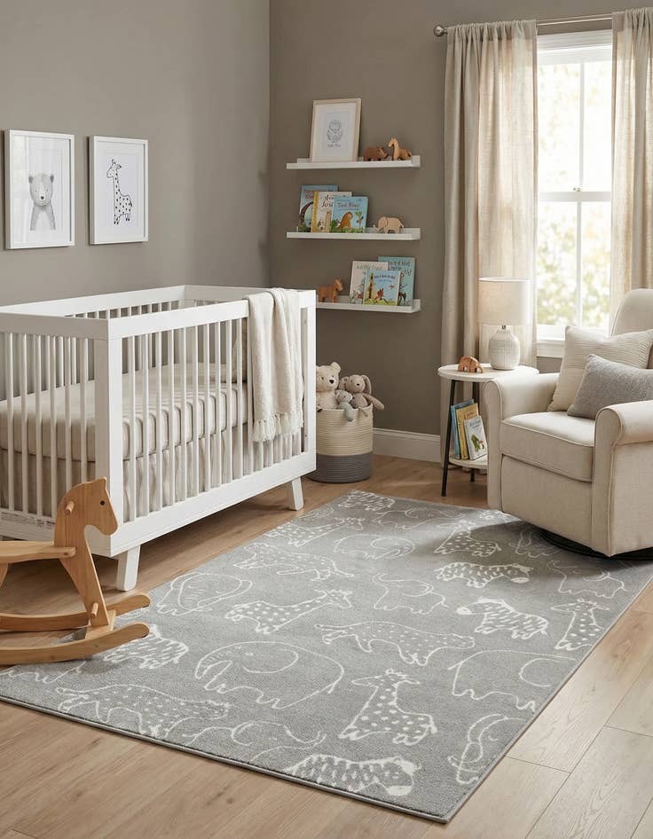 Detail image of 6' x 9' Whimsy Kids Rug