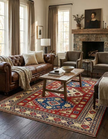 6' x 8' 8 Hand Knotted Kazak Oriental Rug