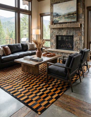 8' 2 x 10' Cowhide - Patchwork Rug