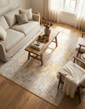7' 6 x 7' 6 Washable Timeless Square Rug