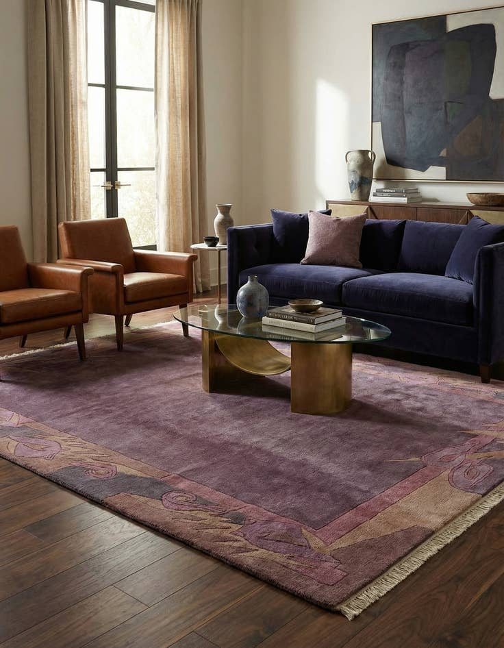 Detail image of  6' 7 x 8' 10  Hand Knotted Tibet Wool Rug