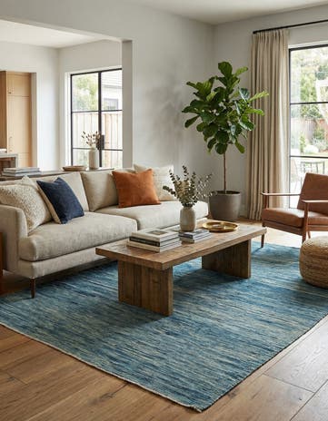 6' 5 x 9' 8 Hand Woven Kilim Modern Wool Rug