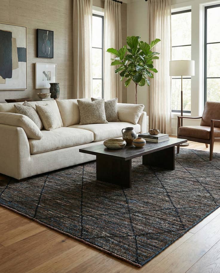 Detail image of 8' 1 x 10' Hand Knotted Moroccan Wool Rug