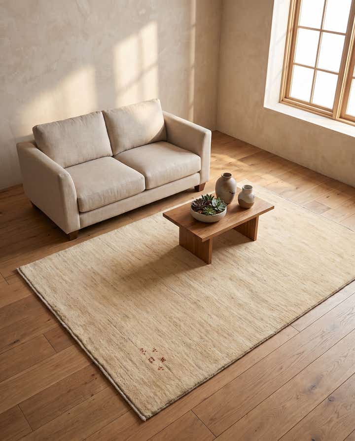 4' 10 x 6' 9 Hand Knotted Gabbeh Shouli Persian Wool Rug