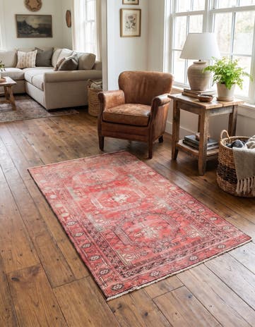 3' 5 x 5' 10 Hand Knotted Ultra Vintage Persian Wool Rug
