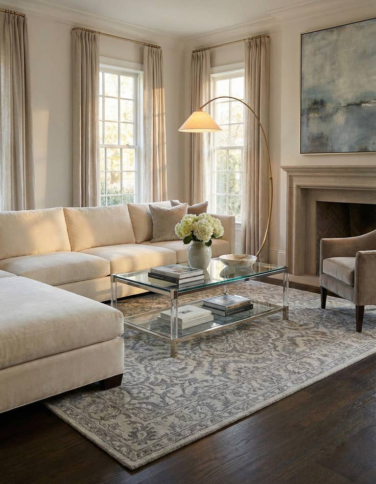 Detail image of  5' 1 x 8'  Hand Knotted Darya Wool Rug