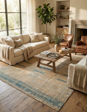 8' 3 x 11' Hand Knotted Ultra Vintage Persian Wool Rug