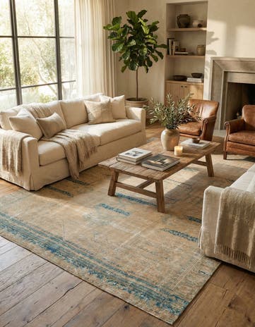 8' 3 x 11' Hand Knotted Ultra Vintage Persian Wool Rug