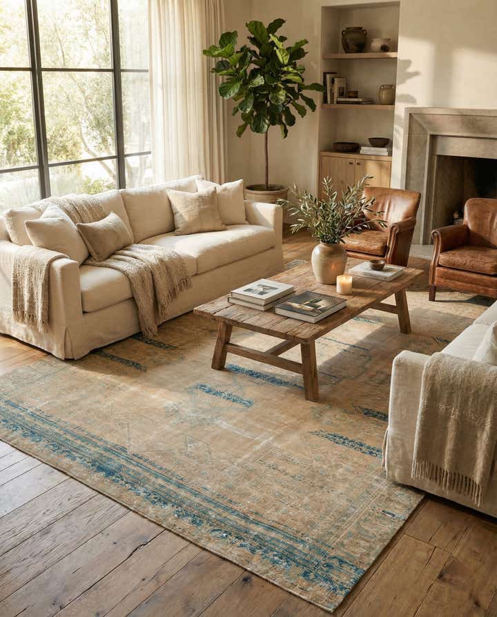 8' 3 x 11' Hand Knotted Ultra Vintage Persian Wool Rug