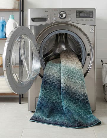 Blue Washable Hyacinth Rug