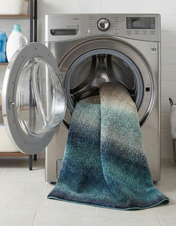 Blue Washable Hyacinth Rug