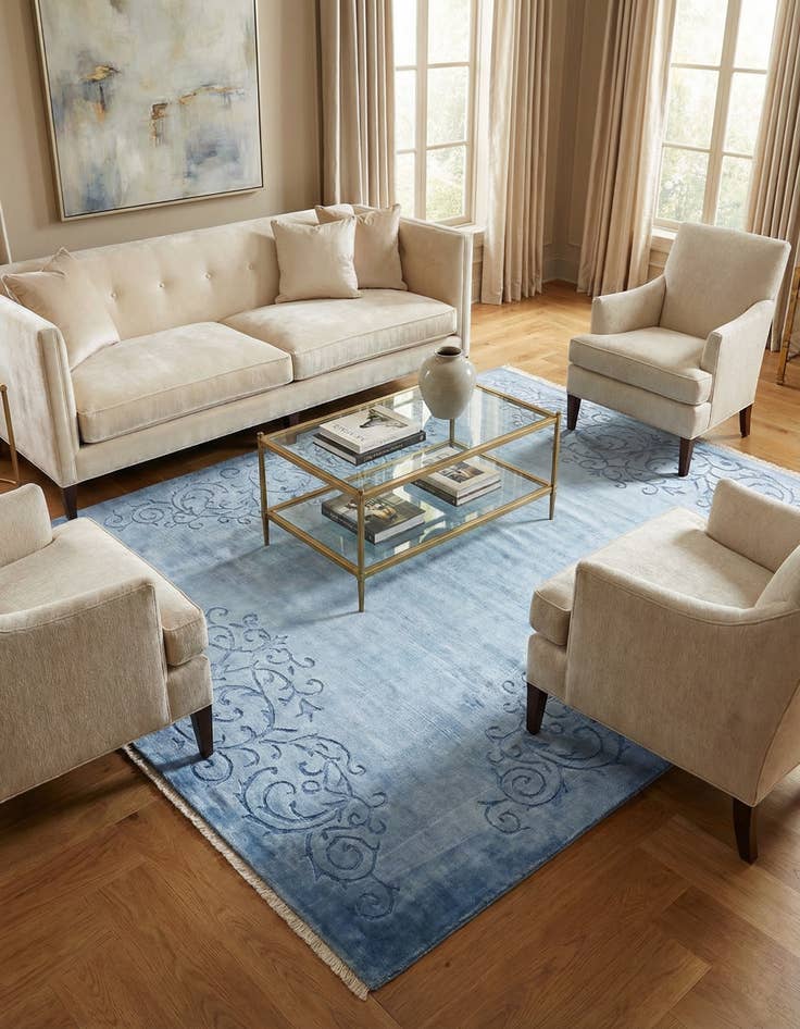 Detail image of 5' 7 x 7' 11  Hand Knotted Darya Wool Rug