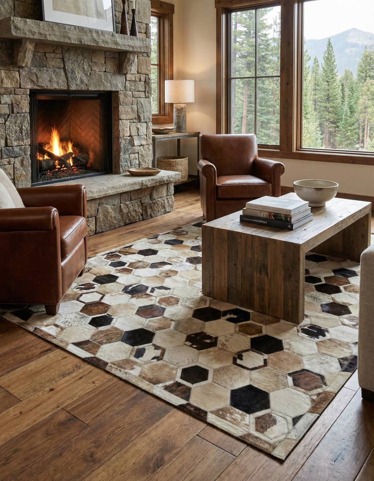 Detail image of  5' 1 x 8' Cowhide Rug