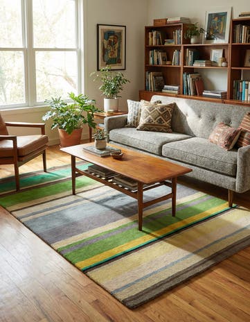 5' 7 x 7' 9 Hand Knotted Gabbeh Wool Rug
