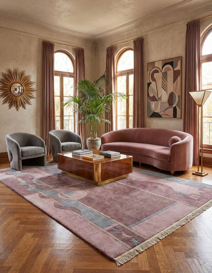 Detail image of 6' 7 x 9' 10  Hand Knotted Tibet Wool Rug