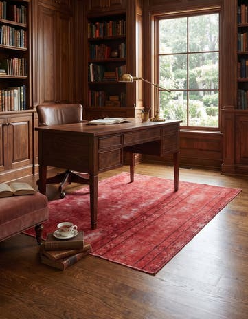 4' 5 x 6' Hand Knotted Ultra Vintage Persian Wool Rug