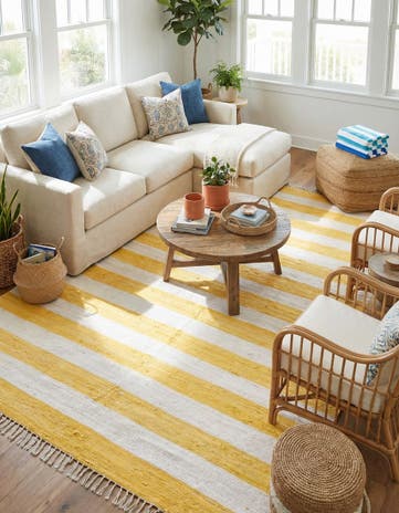 10' x 14' 1 Hand Woven Chindi Rag Rug