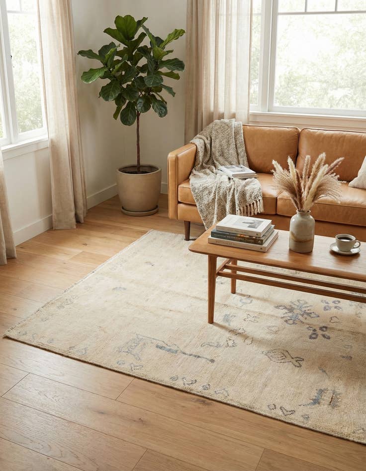 Detail image of 5' 5 x 7' 1 Hand Knotted Moroccan Wool Rug