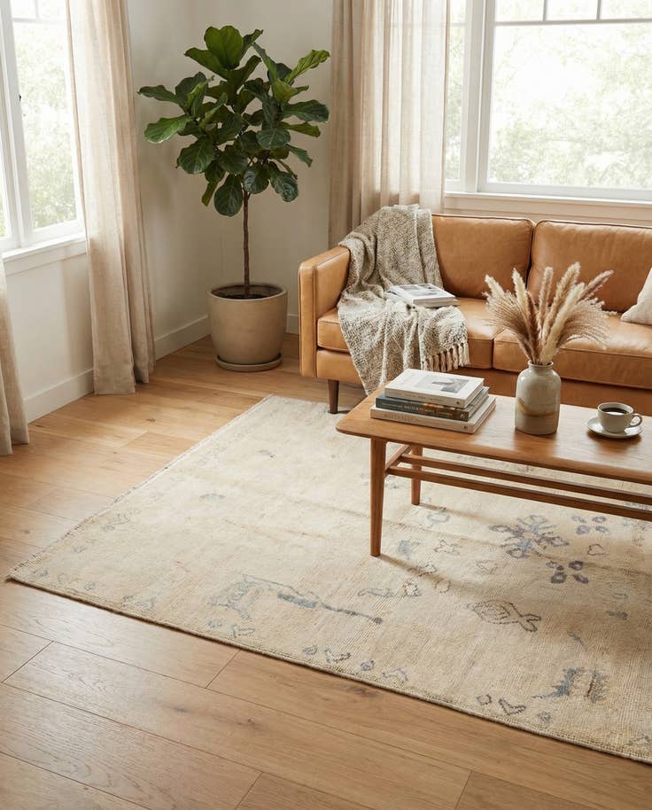 Detail image of 5' 5 x 7' 1 Hand Knotted Moroccan Wool Rug
