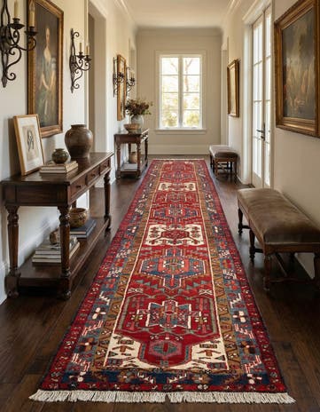3' 5 x 9' 11 Gharajeh Wool Runner Rug
