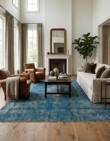 6' 7 x 9' Hand Knotted Ultra Vintage Persian Wool Rug