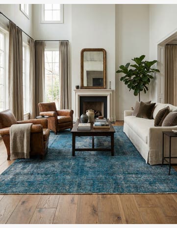6' 7 x 9' Hand Knotted Ultra Vintage Persian Wool Rug