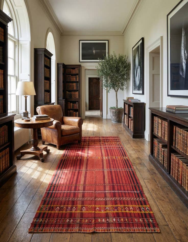 Detail image of 5' 5 x 11' 4 Jajim Wool Runner Rug