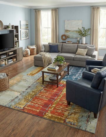 10' x 12' 2 Easy-Clean Modern Indoor / Outdoor Rug