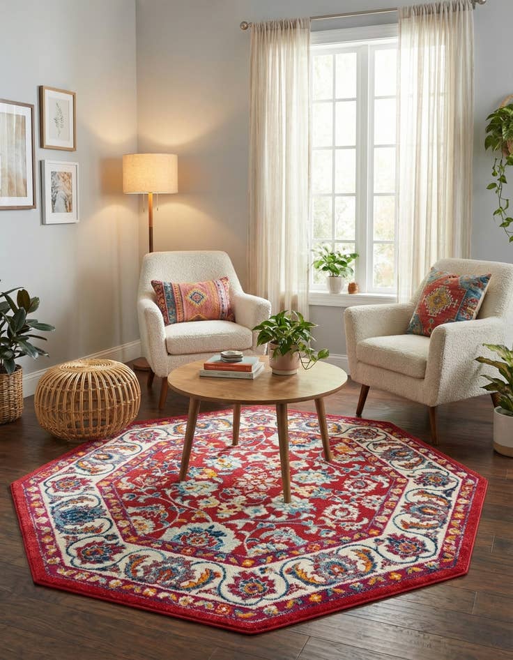 Detail image of  7' x 7' Aurelia Octagon Rug