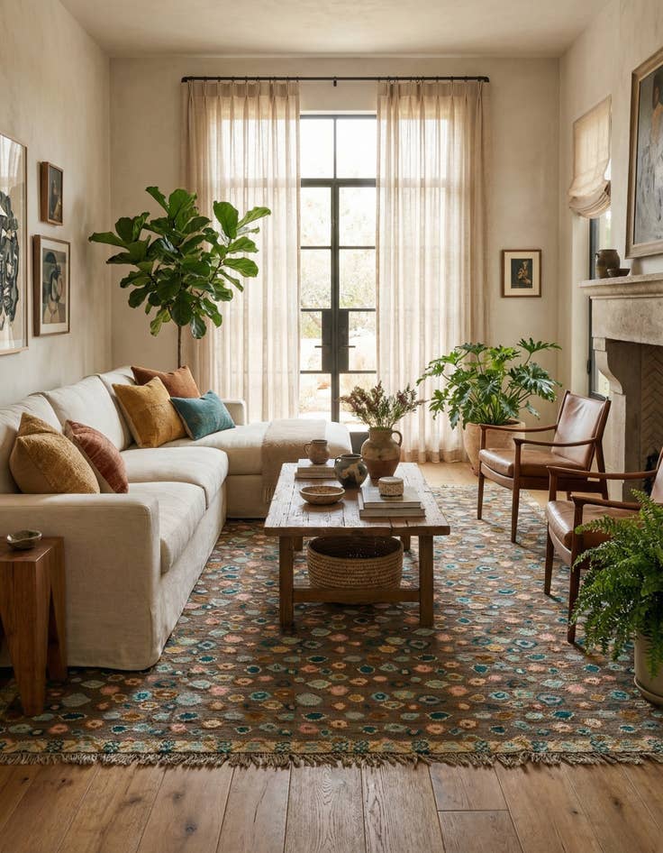 Detail image of 8' 3 x 9' 10  Hand Knotted Darya Wool Rug